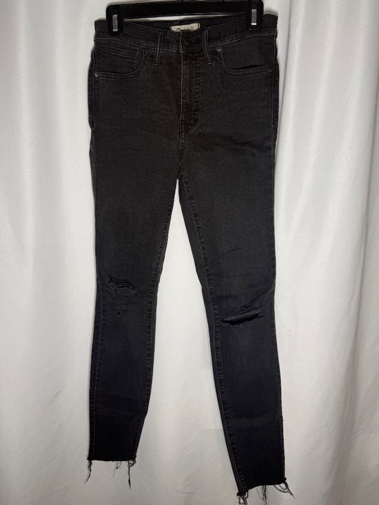 Madewell Denim - Madewell High-Rise Skinny Jeans Black Distressed Size 28T Tall